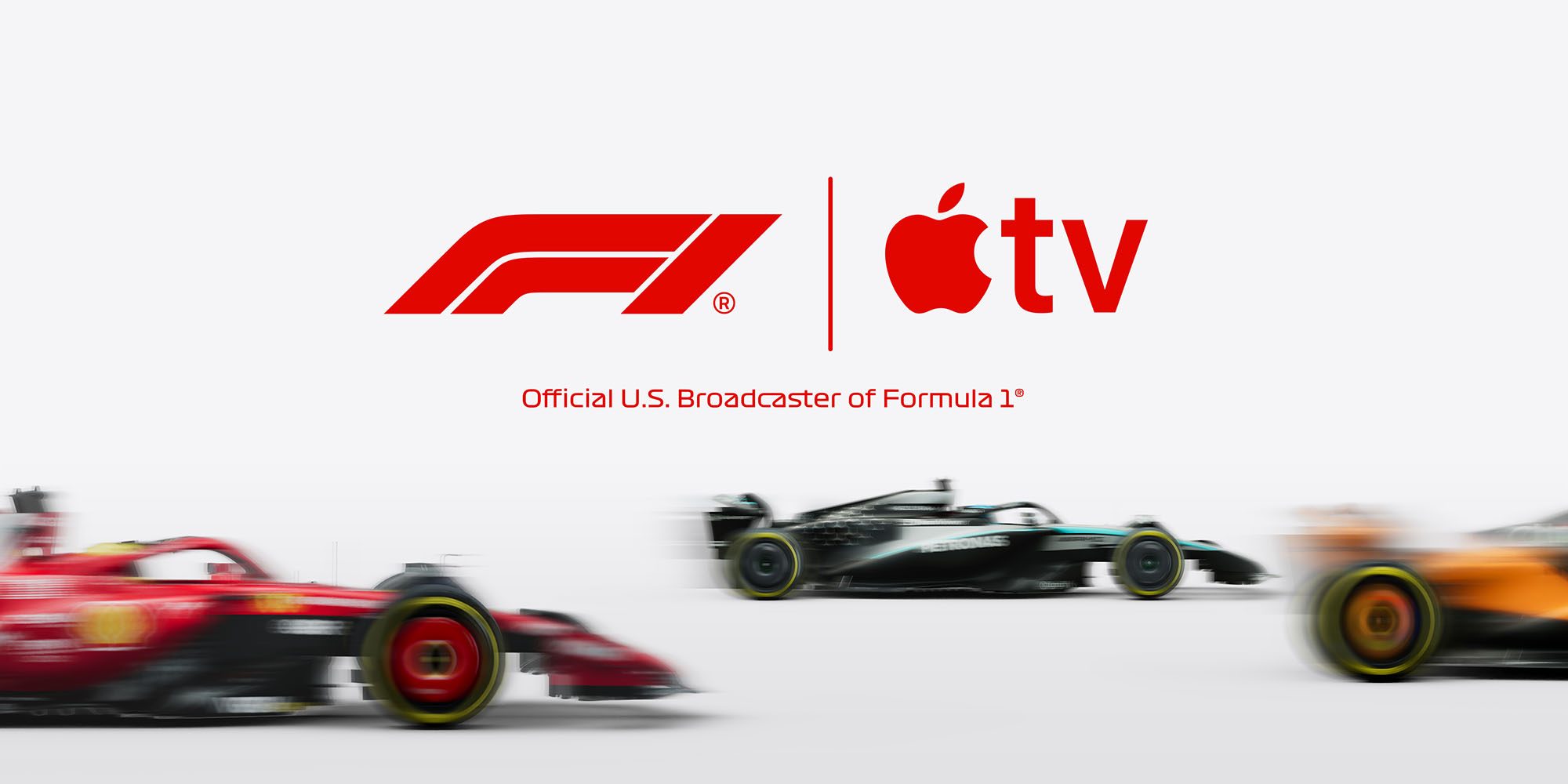 Speculation that Apple's March event could include immersive F1 on Vision Pro | Apple promo graphic for its status as the official US broadcaster of Formula 1